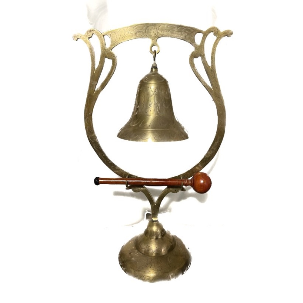 Vintage brass gong style bell.